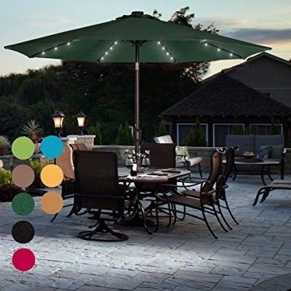Amazon : Sundale Outdoor Solar Powered 32 Led Lighted Patio With 2018 Solar Powered Patio Umbrellas (View 4 of 15)