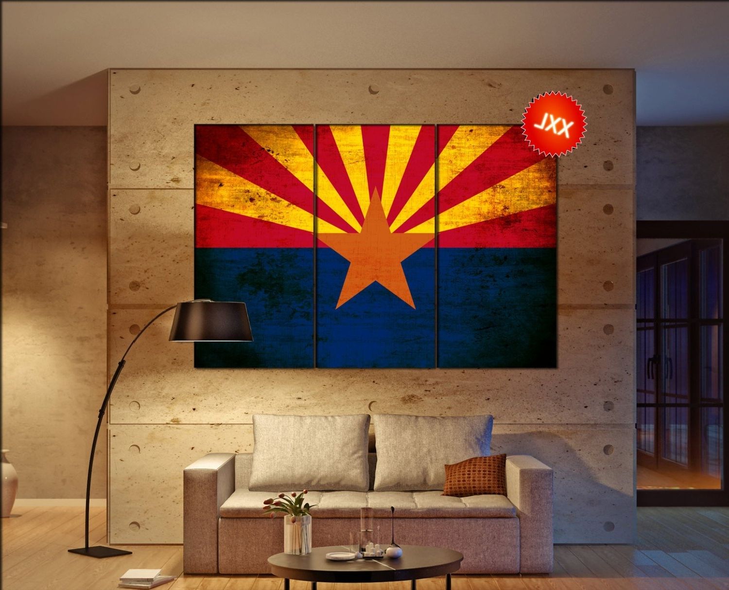 Arizona Wall Art With Latest Arizona State Flag Canvas Arizona State Flag Wall Decoration Arizona (View 5 of 15)