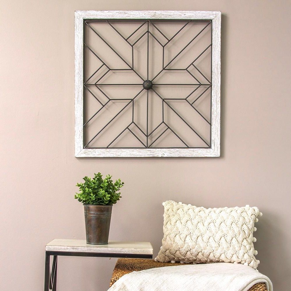 Art Deco Wall Art Throughout Well Liked Stratton Home Decor Square Metal And Wood Art Deco Wall Decor S (View 1 of 15)