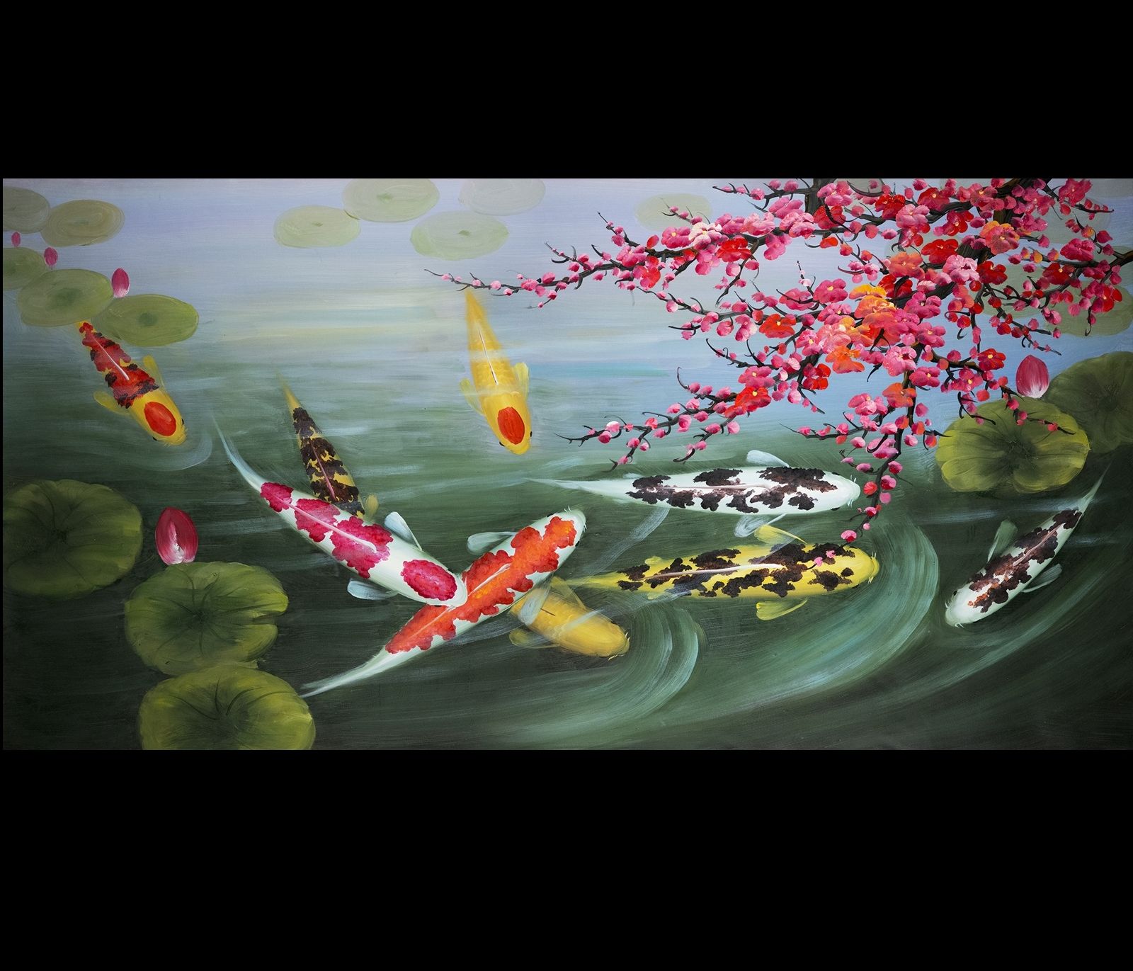 Art Painting Stretched Canvas Print Koi Fish Wall Art – Super Tech Inside Widely Used Fish Painting Wall Art (View 14 of 15)