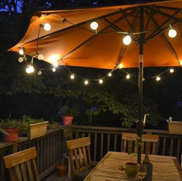 Featured Photo of 15 The Best Patio Umbrella Lights