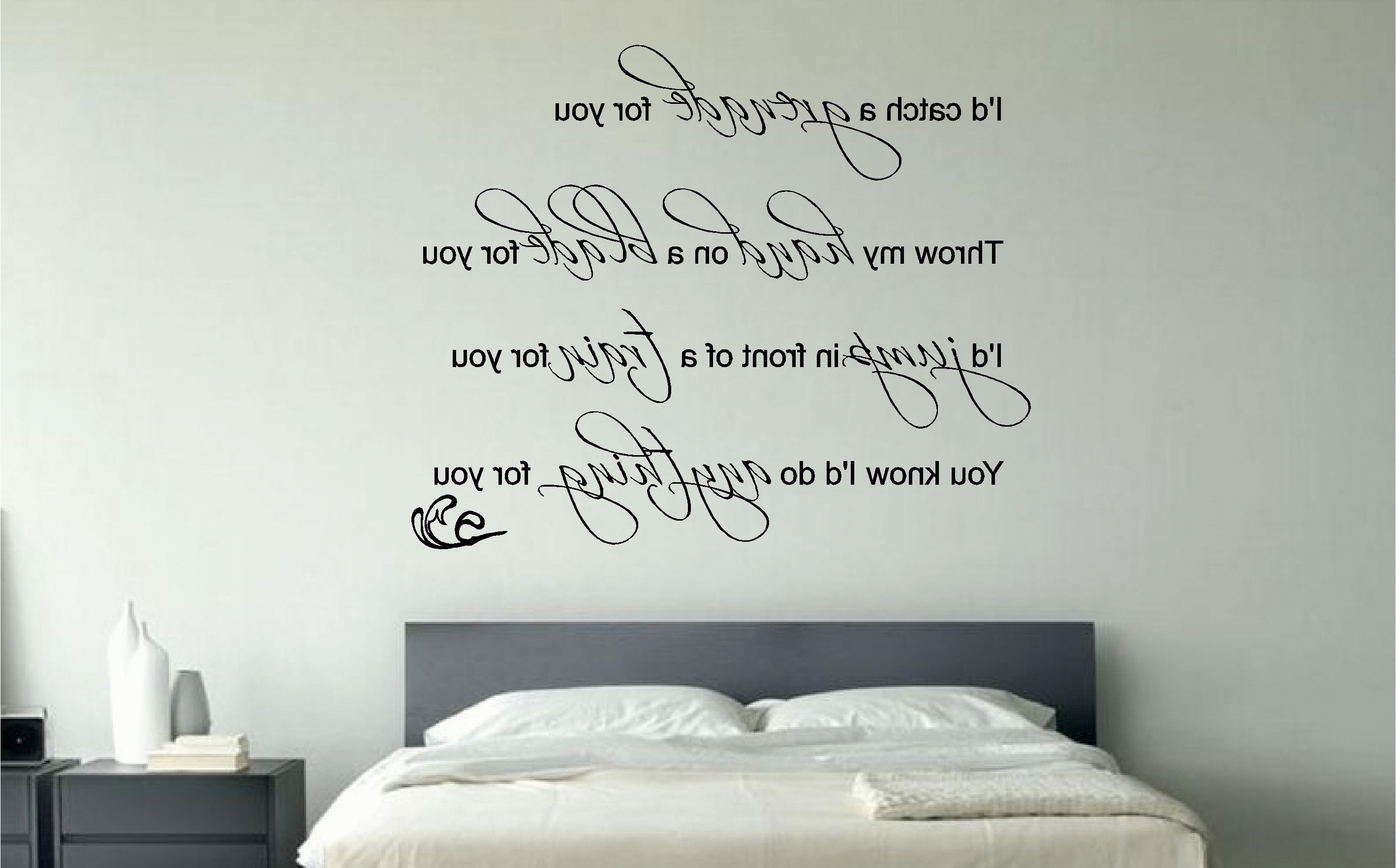 Bedroom Wall Art Pertaining To Most Current Bruno Mars Grenade Lyrics Music Wall Art Sticker Decal Bedroom (View 2 of 15)