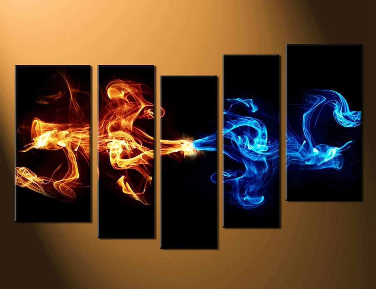 Best And Newest Abstract Canvas Wall Art Unique Abstract 5 Piece Smoke Canvas Wall Inside 5 Piece Canvas Wall Art (Photo 14 of 15)