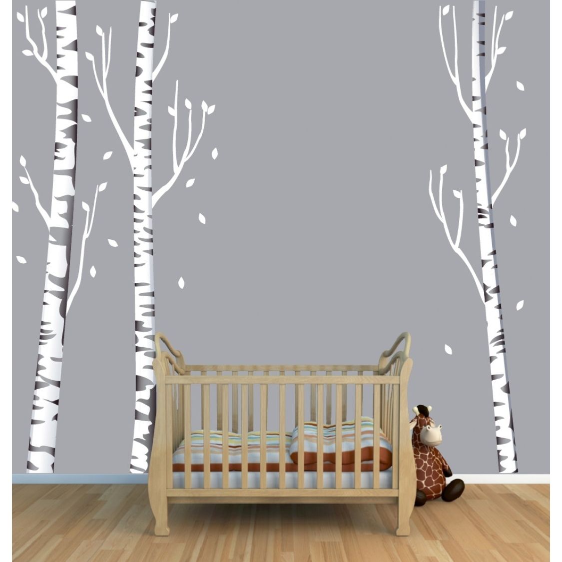 Birch Tree Wall Art For Recent Tree Wall Art With Birch Tree Wall Decals For Kids Rooms (View 4 of 15)