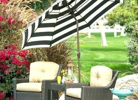 Black And White Striped Patio Umbrellas In Newest Black And White Outdoor Umbrella – Cmbcreative (View 11 of 15)