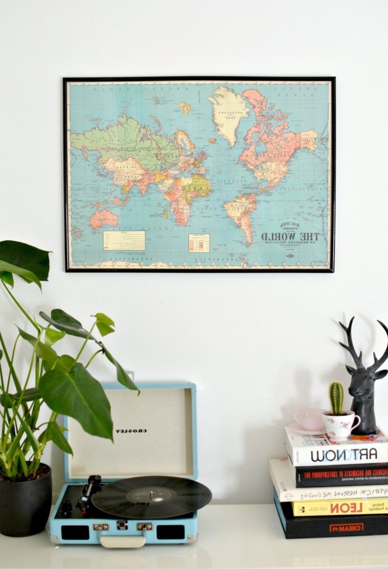 Burkatron Pertaining To Most Popular World Map Wall Art (View 15 of 15)