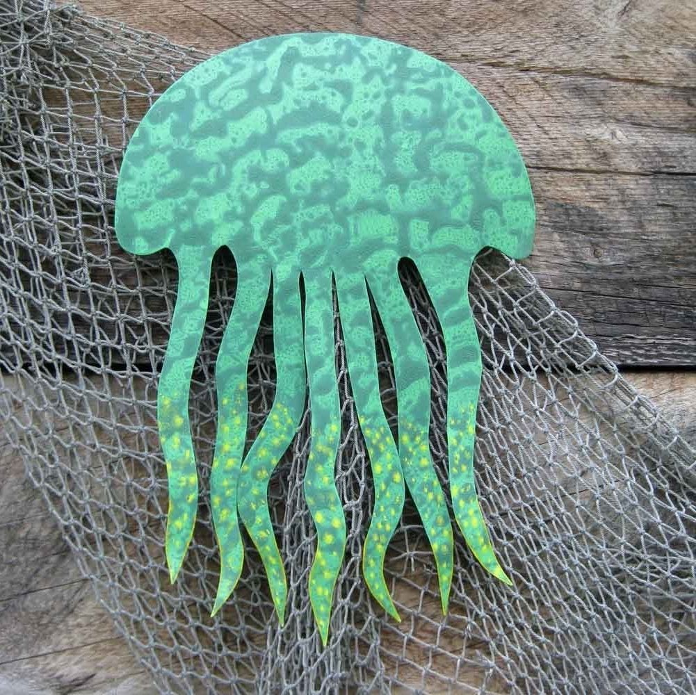 Buy A Handmade Sea Life Wall Art Sculpture – Jellyfish – Reclaimed Intended For Well Known Sea Life Wall Art (View 8 of 15)