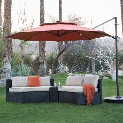 Coral Coast Offset Patio Umbrellas With Most Popular Coral Coast 11 Ft (View 1 of 15)
