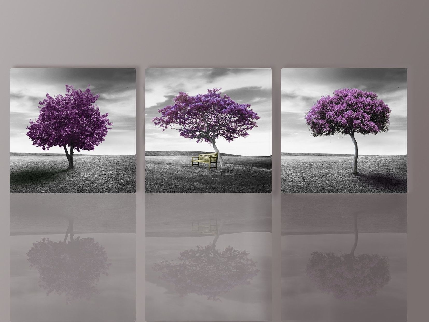 Current Purple And Grey Wall Art In Bathroom Canvas Art: Amazon (View 1 of 15)