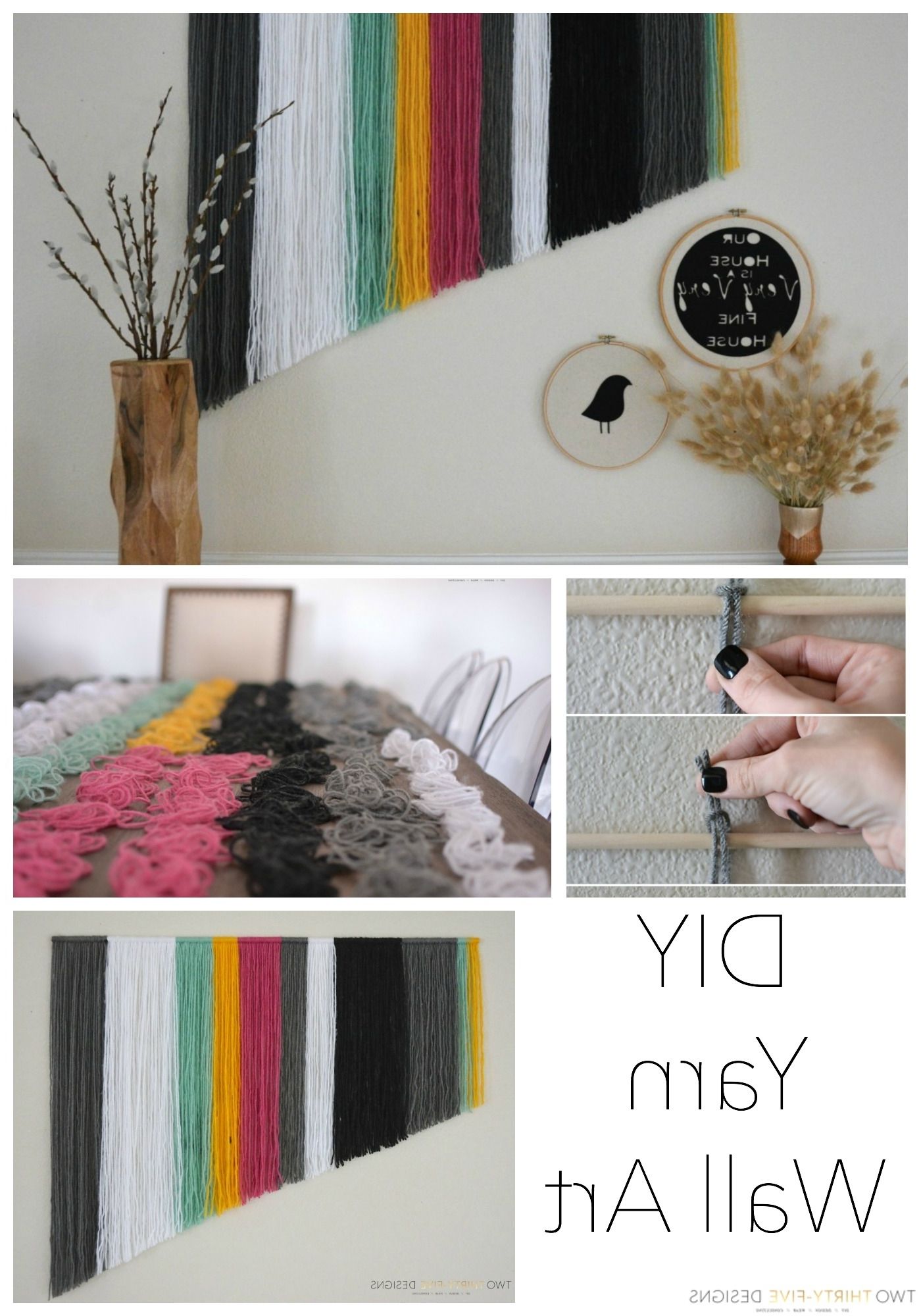 Diy Yarn Wall Art – Two Thirty Five Designs Inside Well Liked Yarn Wall Art (View 10 of 15)