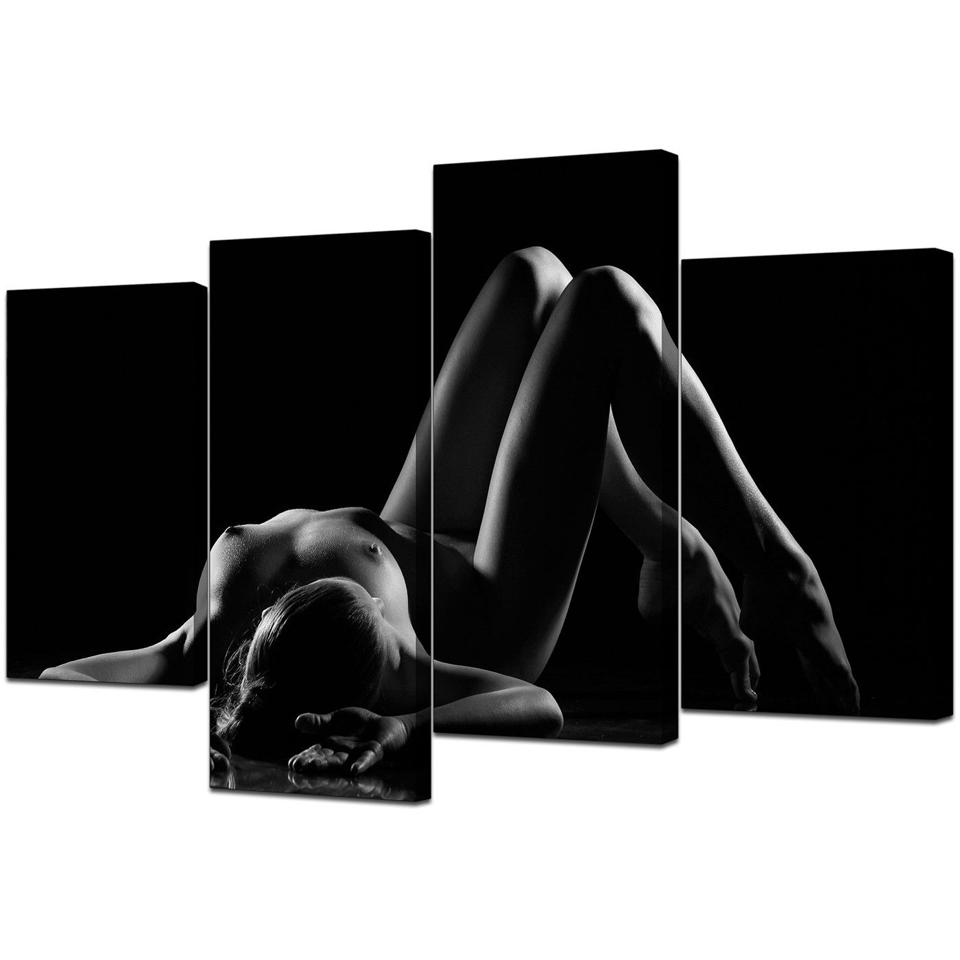 Erotic Canvas Art In Black Best White And Black Wall Art In Well Known Black And White Large Canvas Wall Art (Photo 6 of 15)