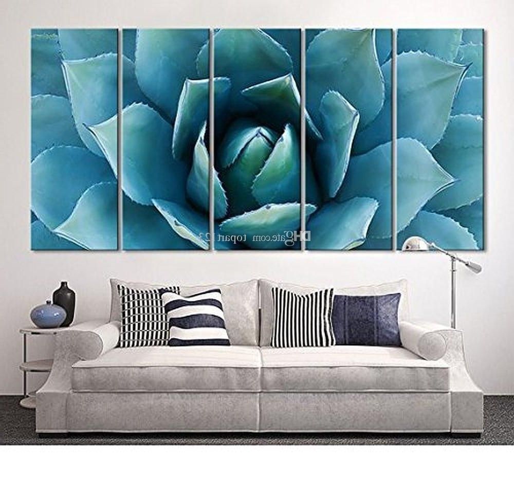 Extra Large Wall Art Within Well Known 2018 Large Wall Art Blue Agave Canvas Prints Agave Flower Large Art (Photo 1 of 15)