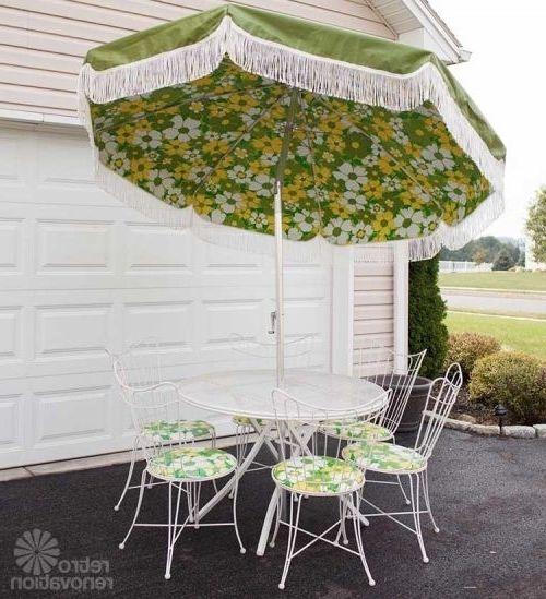 Famous 16 Piece Vintage Homecrest Patio Set – All Original, Magically Intended For Vintage Patio Umbrellas For Sale (View 1 of 15)