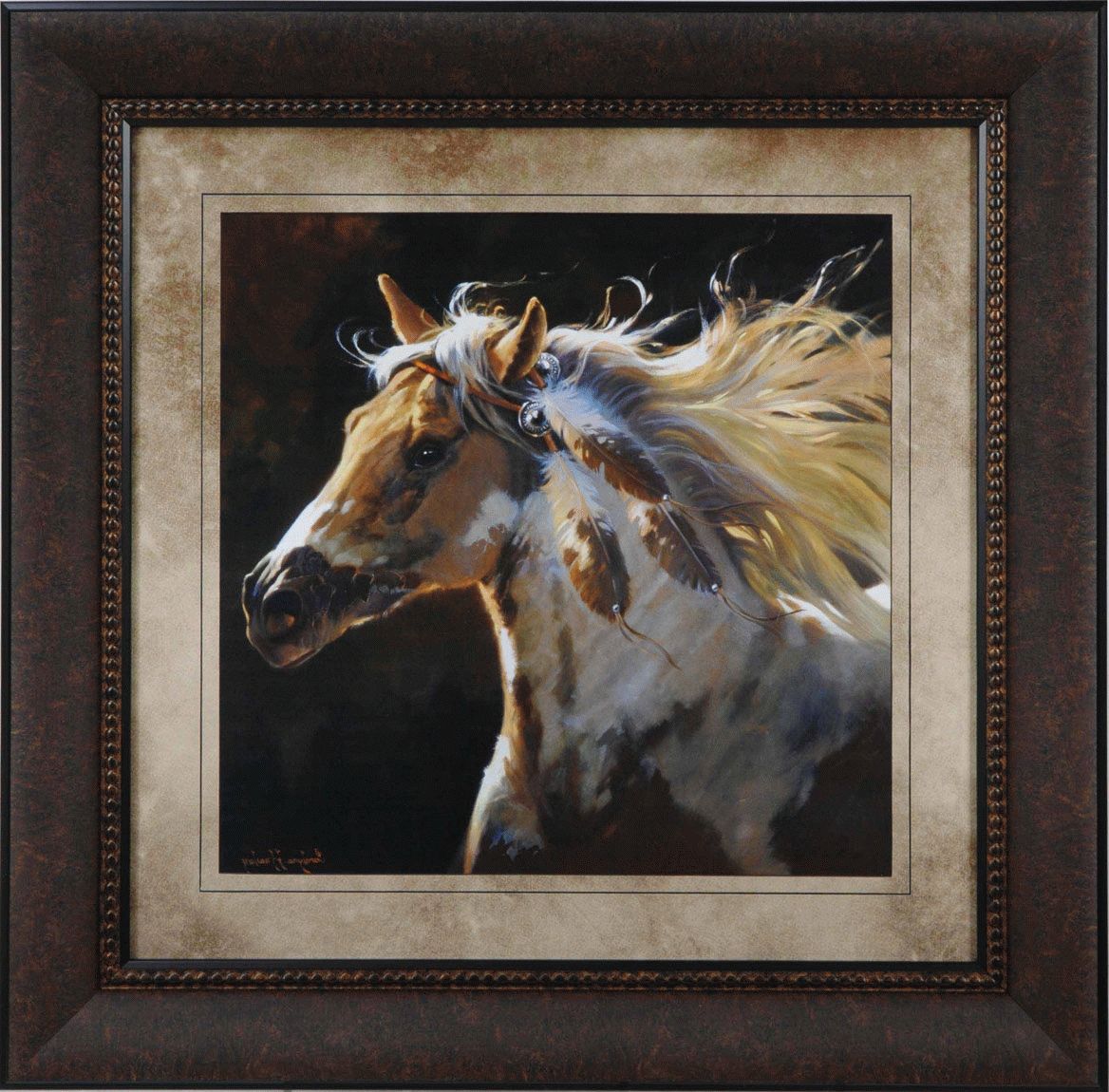 Famous Western Wall Art Throughout Spirit Horse Framed Art (View 11 of 15)