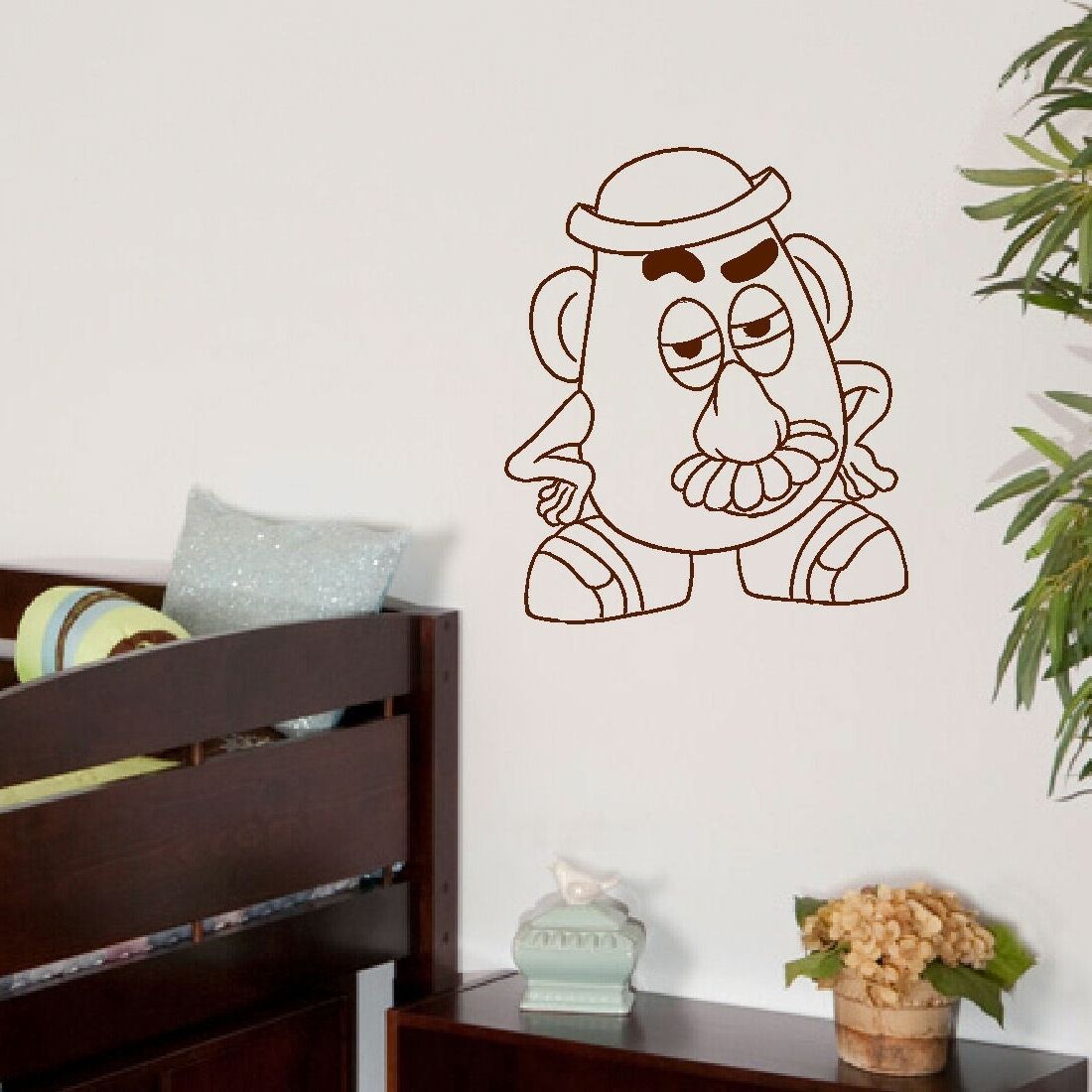 Favorite Bedroom Wall Art Regarding Large Toy Story Potato Head Childrens Bedroom Wall Art Sticker (Photo 15 of 15)