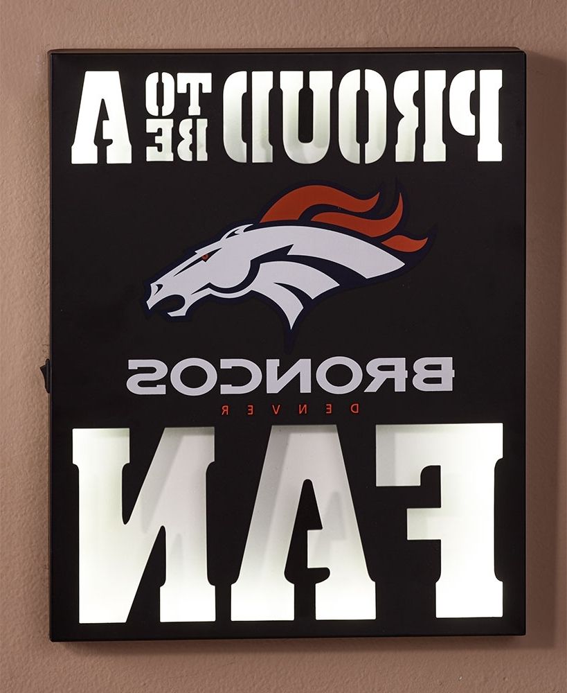 Favorite Nfl Wall Art Within Nfl Led Metal Wall Art (Photo 1 of 15)
