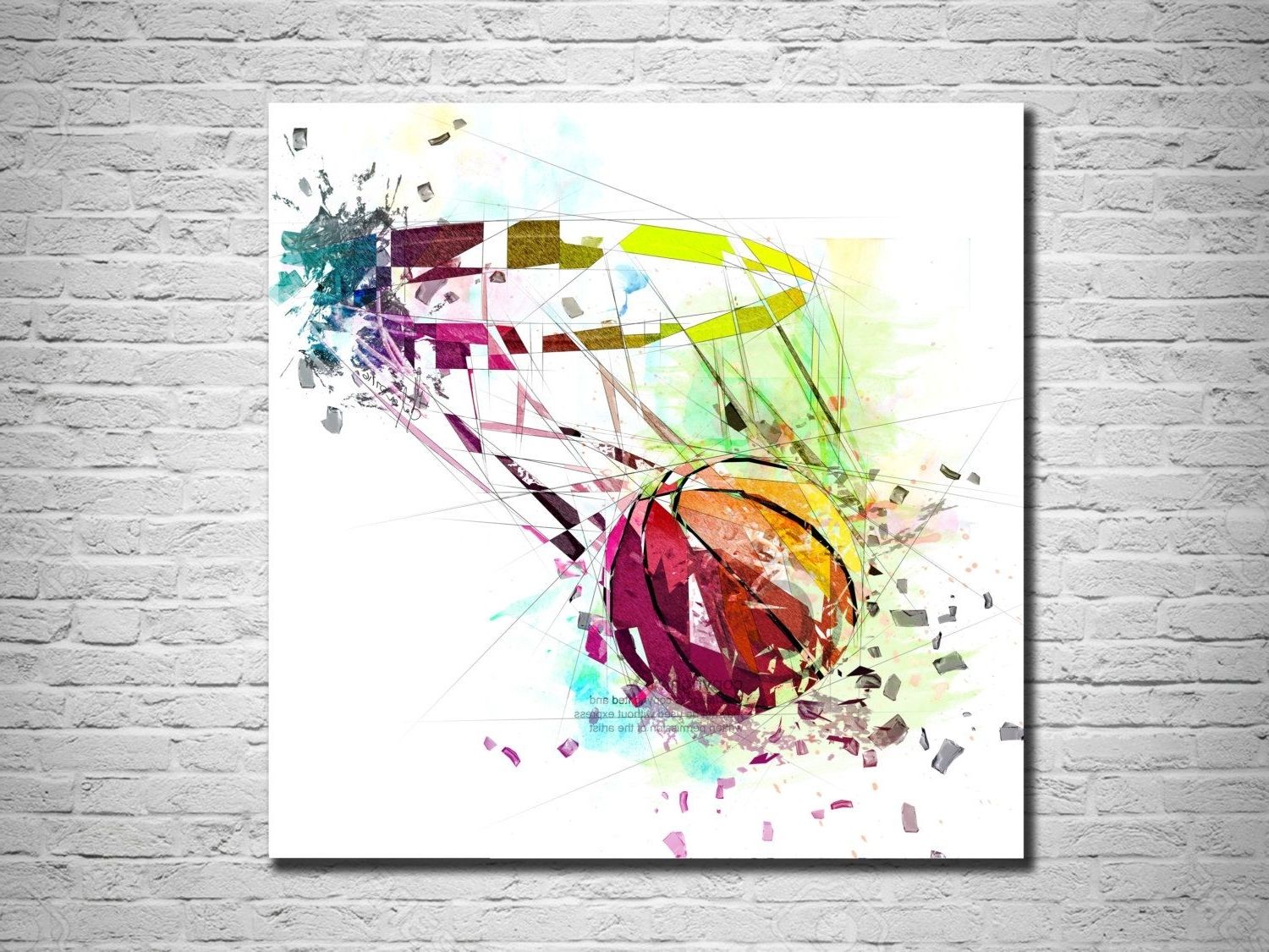 Favorite Sports Wall Art Regarding Canvas Print Basketball Art, Sports Wall Art, Basketball Poster (Photo 1 of 15)