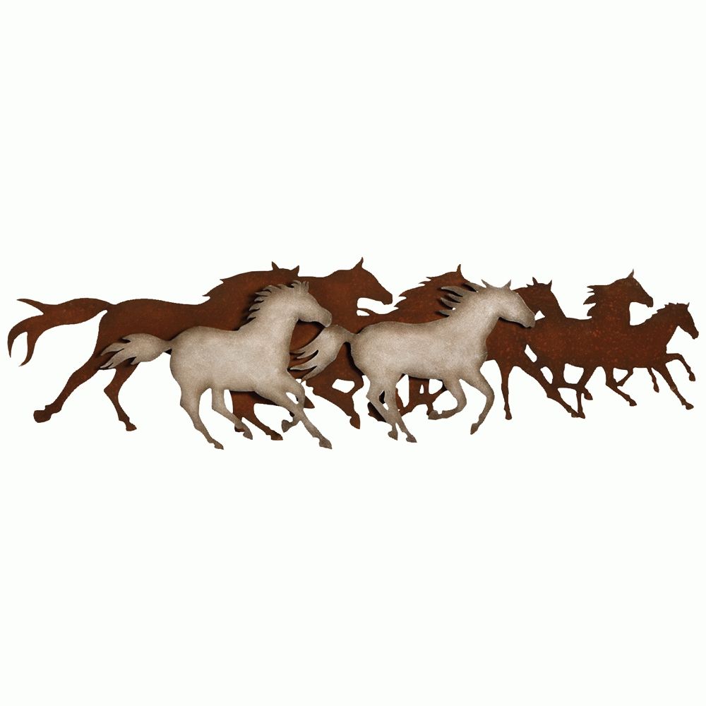 Galloping Horses Metal Wall Art Intended For Most Up To Date Horses Wall Art (View 6 of 15)