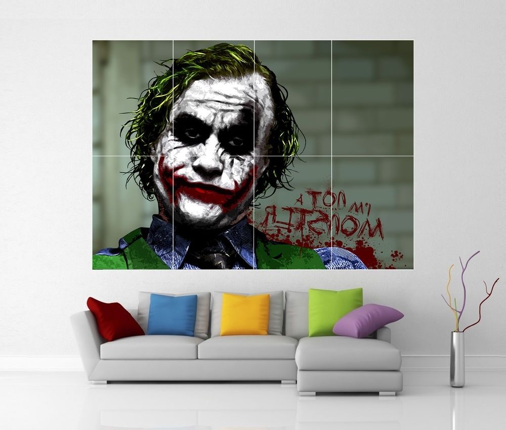 Joker Wall Art Regarding Trendy The Dark Knight Joker Batman Giant Wall Art Picture Print Poster G33 (Photo 8 of 15)