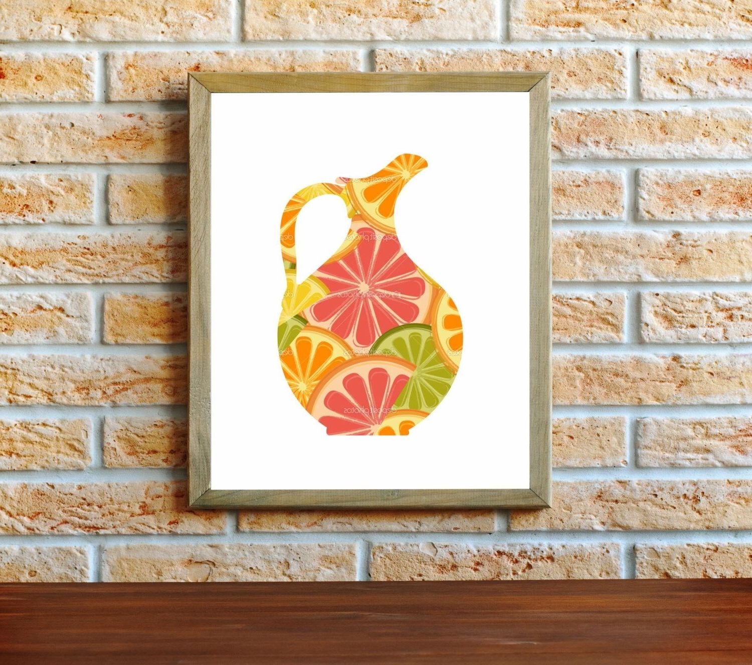 Kitchen Art Print, Dining Wall Decor, Orange Lemon & Lime, Kitchen Intended For Famous Lemon Wall Art (View 14 of 15)