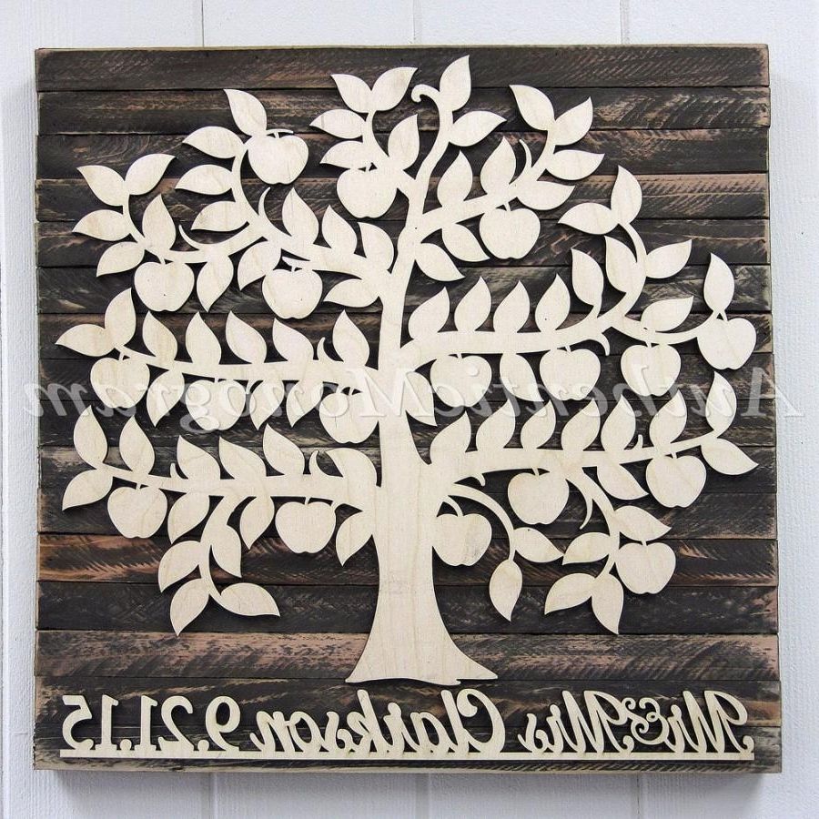 Latest Personalized Wood Wall Art With Personalized Wedding Guest Book Wooden Sign For 200 Guest – Bridal (Photo 10 of 15)