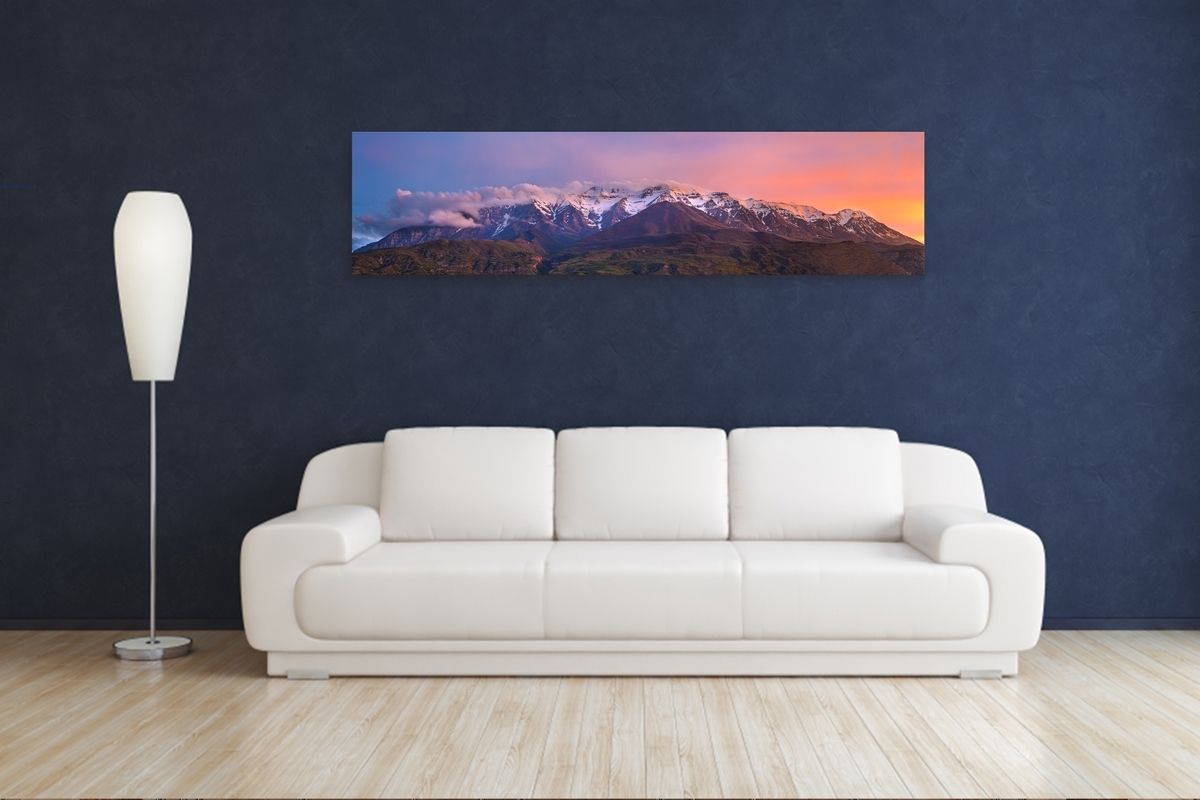Latest Purple Timpanogos Sunset – Rogue Aurora Photography Inside Panoramic Wall Art (Photo 1 of 15)