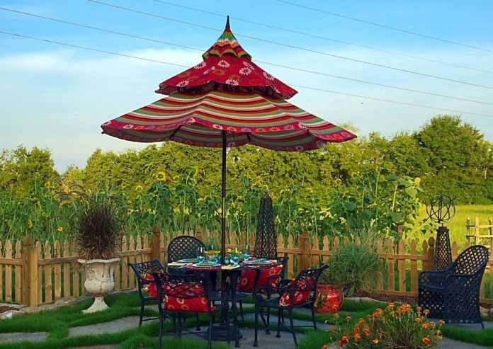 Latest Unusual Patio Umbrellas In 45 Patio Umbrella Ideas & Sun Shade Sail Designs For Backyard (View 13 of 15)