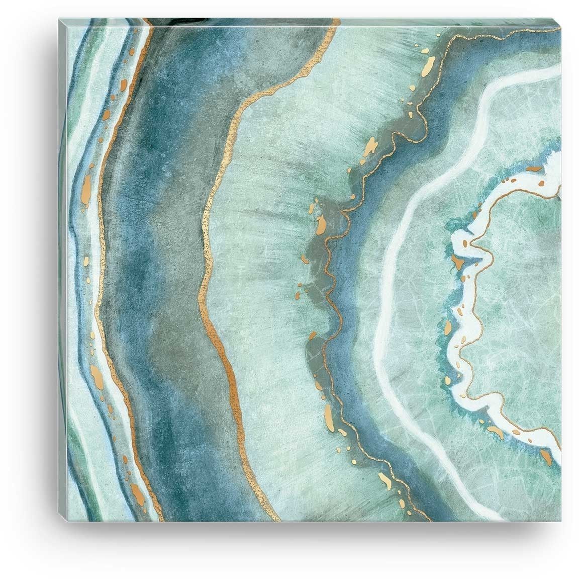 Most Popular Agate Wall Art Inside Modest Design Agate Wall Art Majestic Turquoise Agate (View 1 of 15)