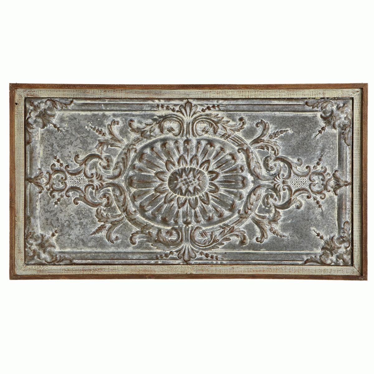 Most Popular Medallion Wall Art Inside Distressed Embossed Medallion Wall Art (View 2 of 15)