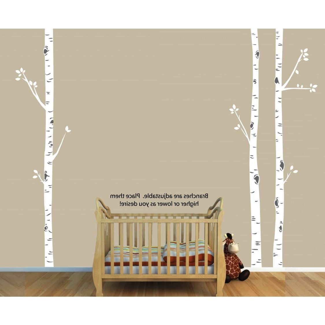 Most Recent Birch Tree Wall Art Within Birch Tree Wall Art And Birch Tree Decals For Nursery For Girls (View 12 of 15)