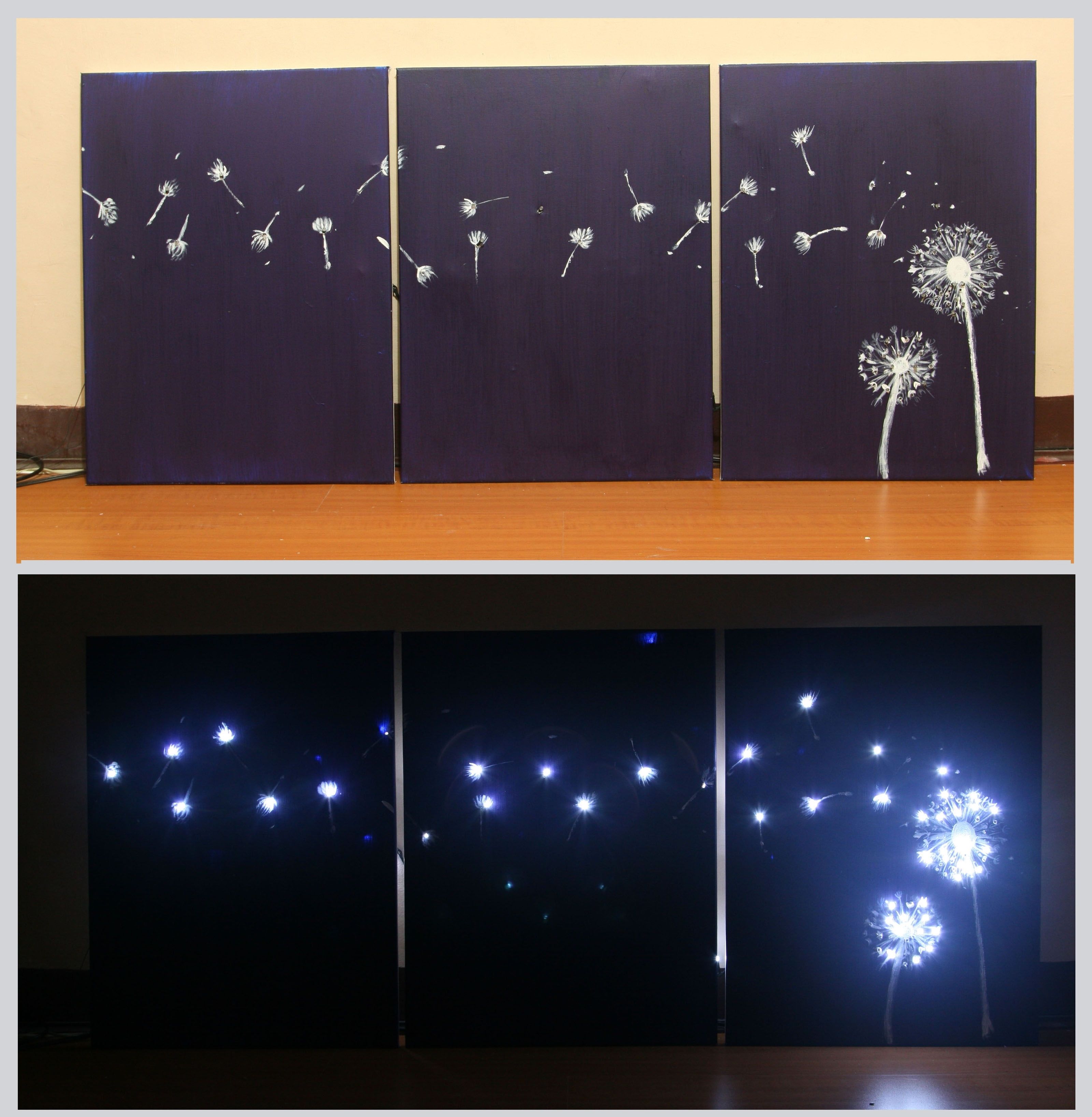 Most Recently Released 3 Ways To Design Three Panel, Light Up Dandelion Wall Art Pertaining To Light Up Wall Art (View 1 of 15)