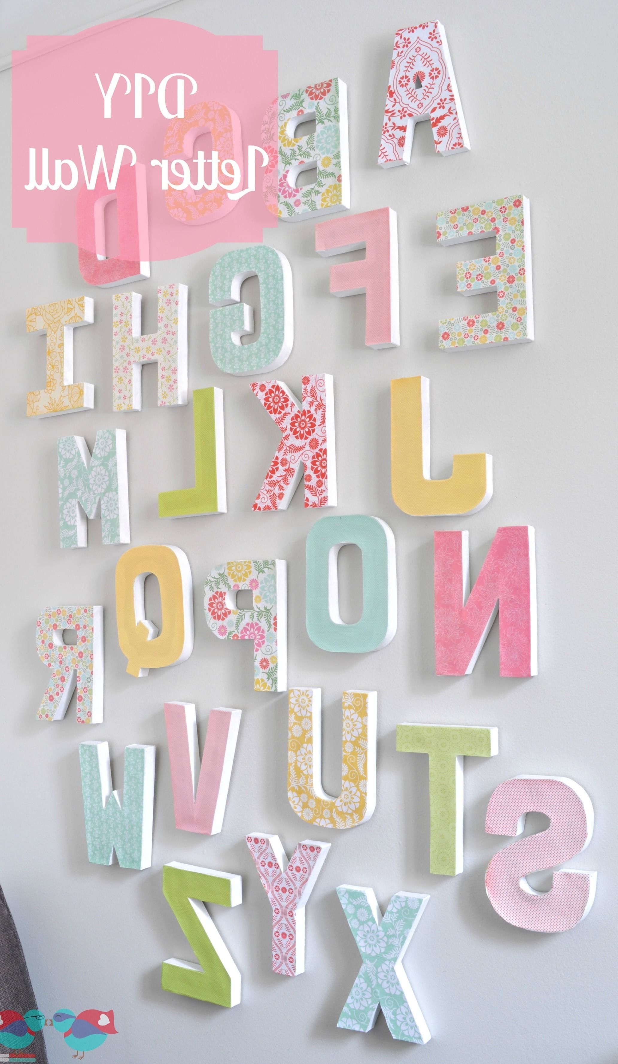 Newest Alphabet Wall Art Pertaining To Diy Letter Wall Decor (View 2 of 15)