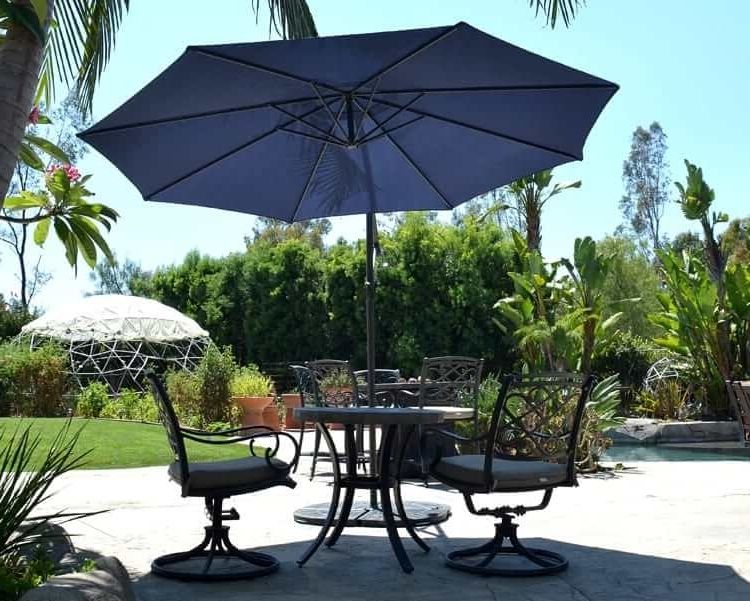 Offset Patio Umbrella – Blue 10'quality Patio Umbrellas, Market Intended For Most Recently Released Blue Patio Umbrellas (View 8 of 15)