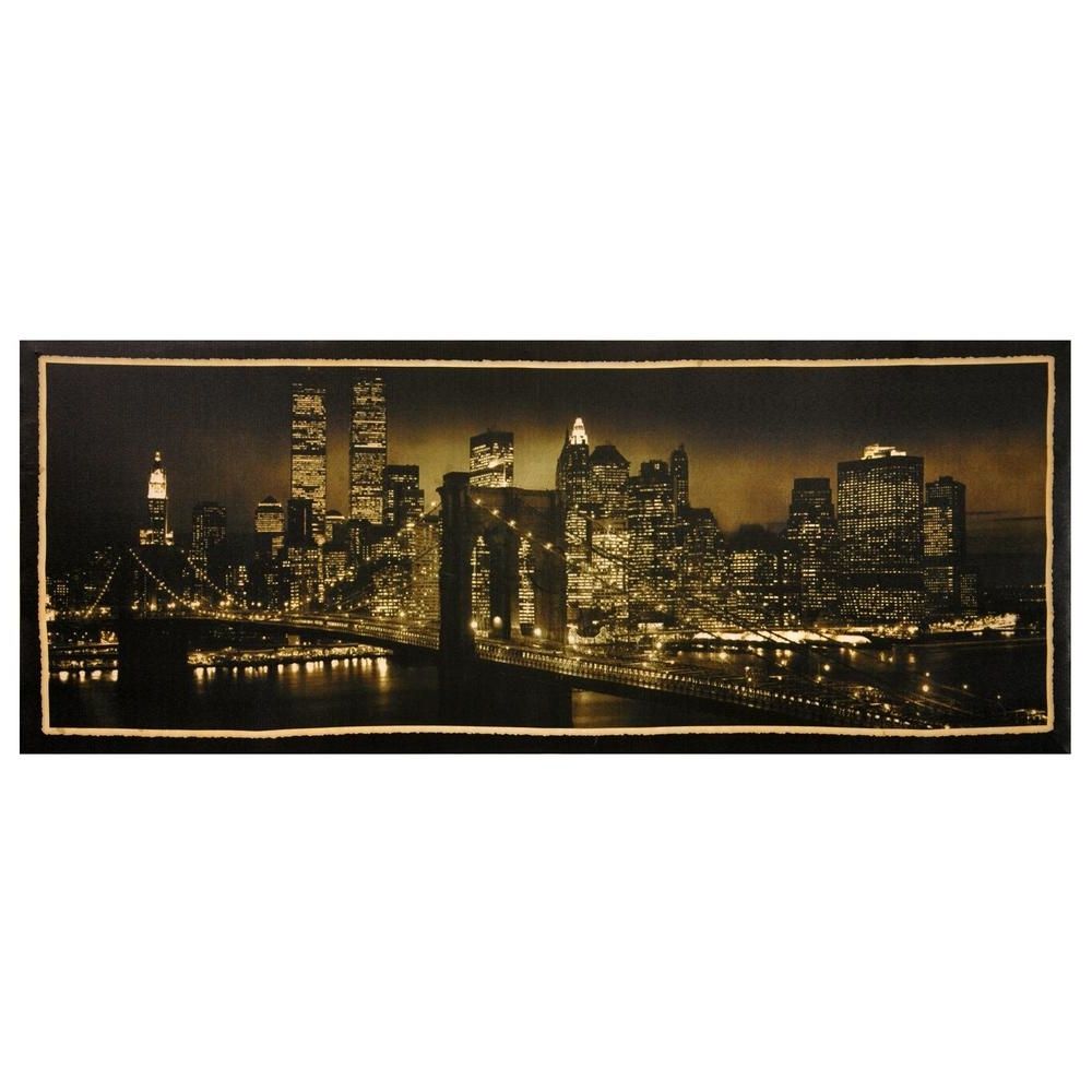 Oriental Furniture 16 In. X 40 In. "new York Skyline" Canvas Wall Within Most Current New York Canvas Wall Art (Photo 13 of 15)