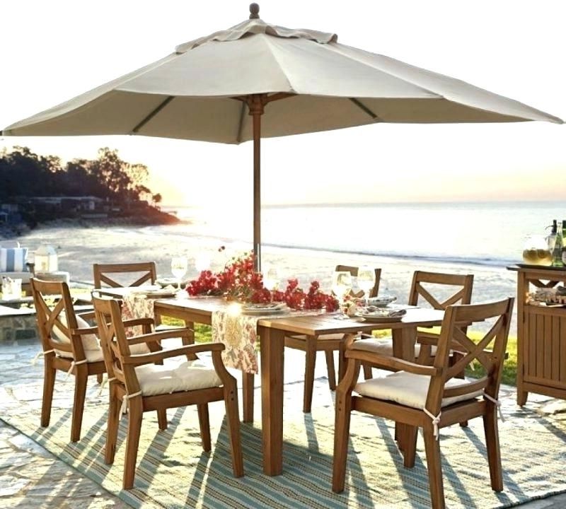 Patio Sets With Umbrellas Within Best And Newest Patio Table Umbrellas Outdoor Patio Furniture Umbrellas Patio Table (View 14 of 15)