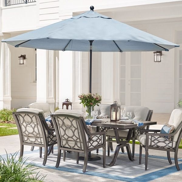 Featured Photo of 15 Photos Patio Umbrellas with Table