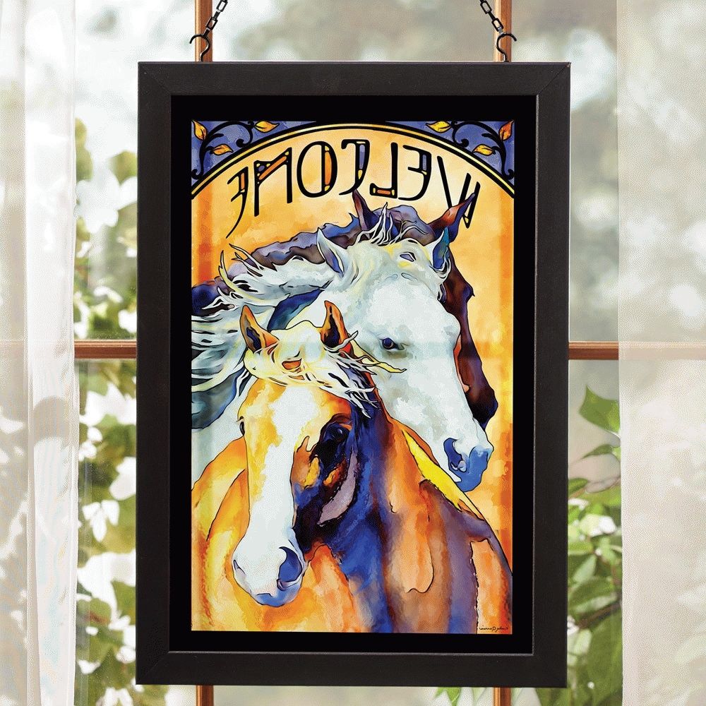 Popular Horses Stained Glass Wall Art In Stained Glass Wall Art (View 9 of 15)