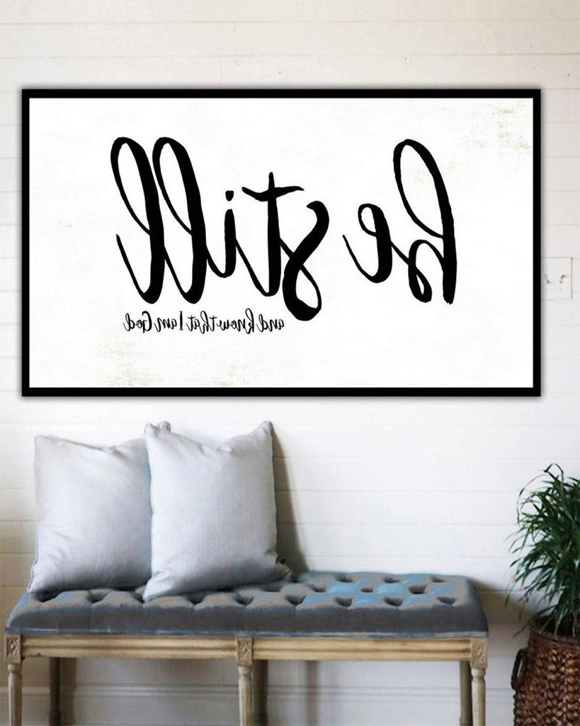Recent Be Still And Know – Fixer Upper Style Sign Wall Art Canvas In Love Wall Art (View 7 of 15)