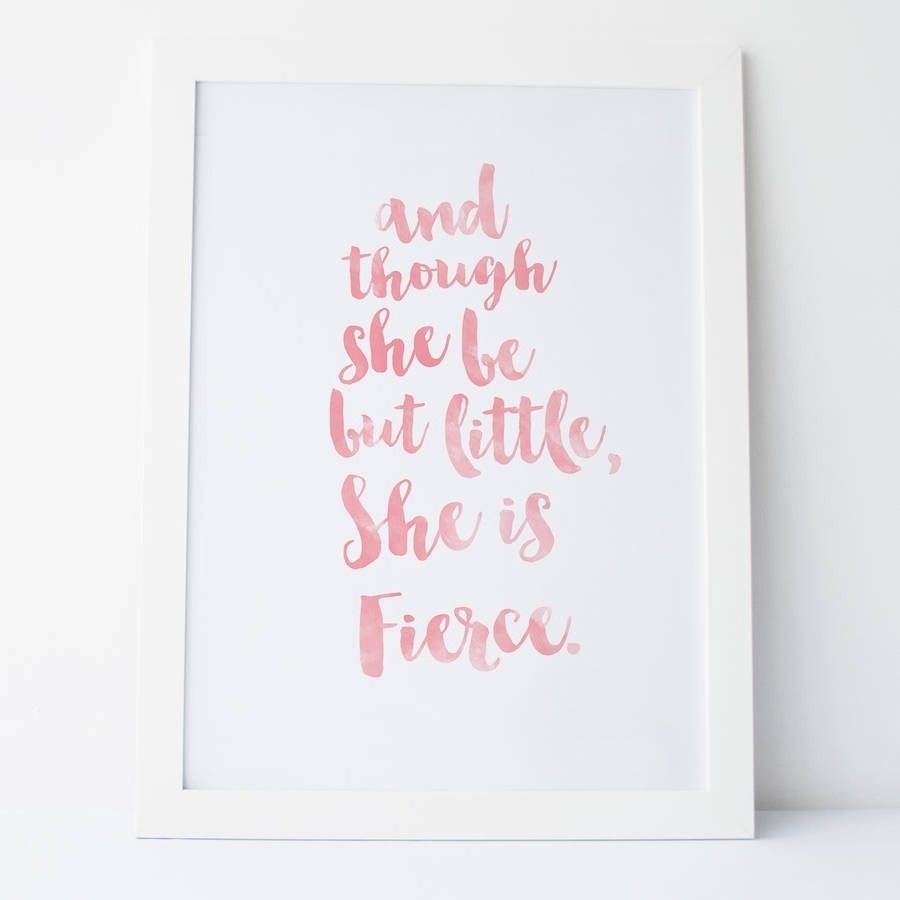 Recent Though She Be But Little She Is Fierce Wall Art Throughout 15 Best Ideas Of Shakespeare Wall Art Design Of Though She Be But (View 7 of 15)