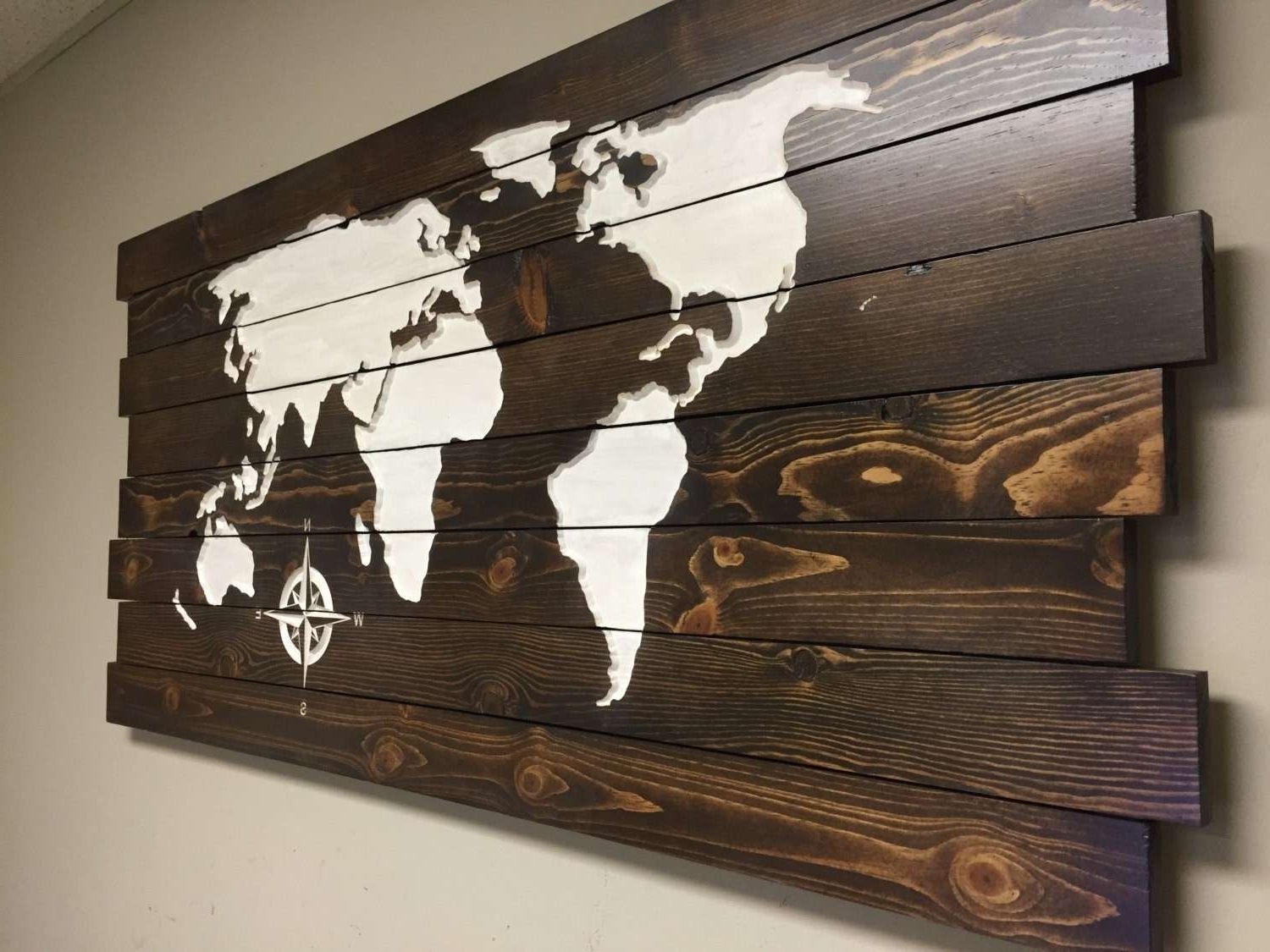 Recent World Map Wood Wall Art For How To Hang Wood Art On Wall Beautiful World Map Wood Wall Art (View 3 of 15)