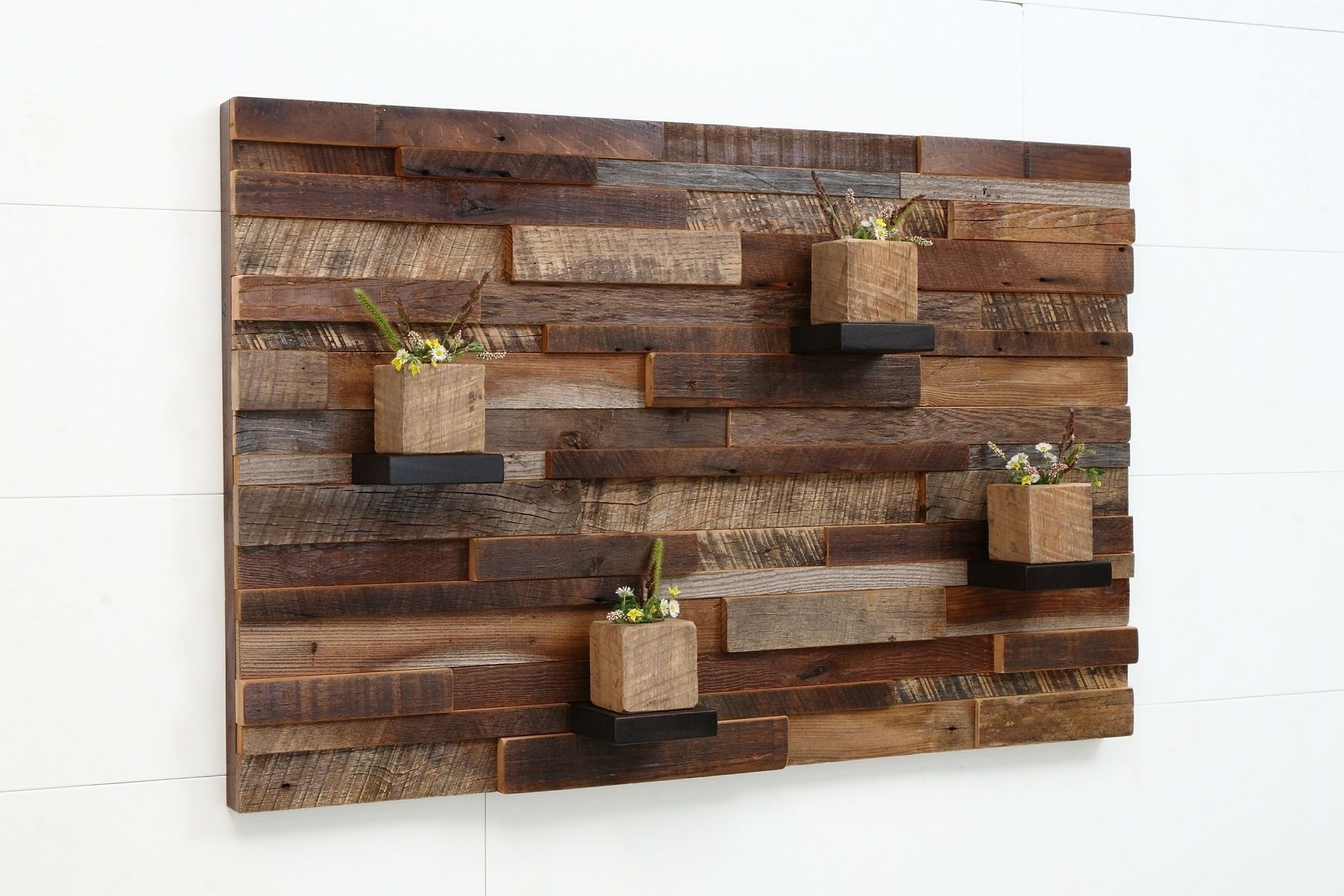 Reclaimed Wood Wall Art Inside Latest Hand Crafted Reclaimed Wood Wall Art Made Of Old Barnwood (View 1 of 15)