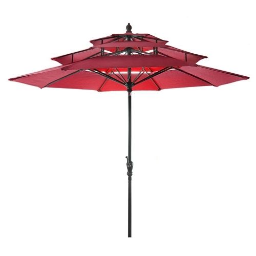 Red Patio Umbrellas Regarding Preferred Red Patio Umbrellas (View 15 of 15)