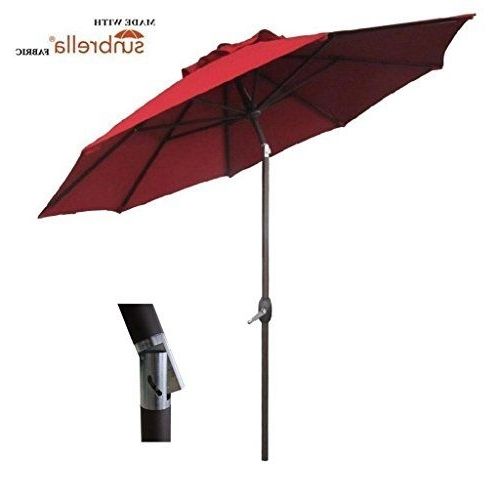 Red Sunbrella Patio Umbrellas Throughout Most Recently Released Abba Patio 9 Ft Fade Resistant Sunbrella Fabric Patio Umbrella With (View 8 of 15)