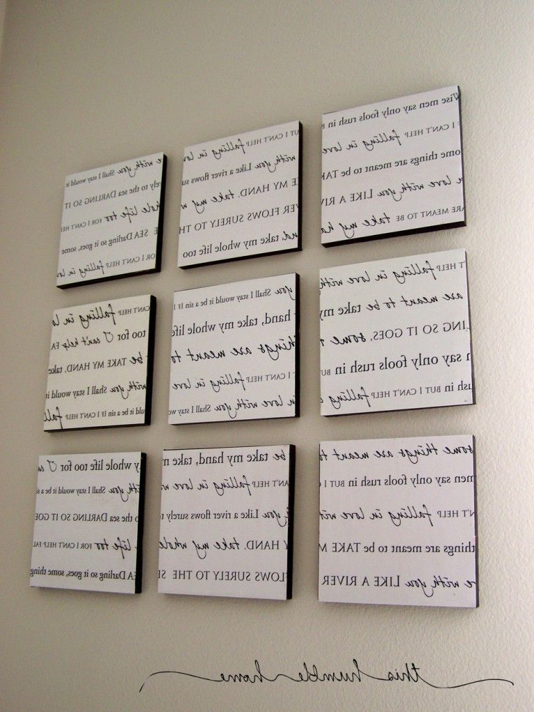 Song Lyric Wall Art With Popular Feature Sneak Peek At This Week's Showcase Party (View 10 of 15)