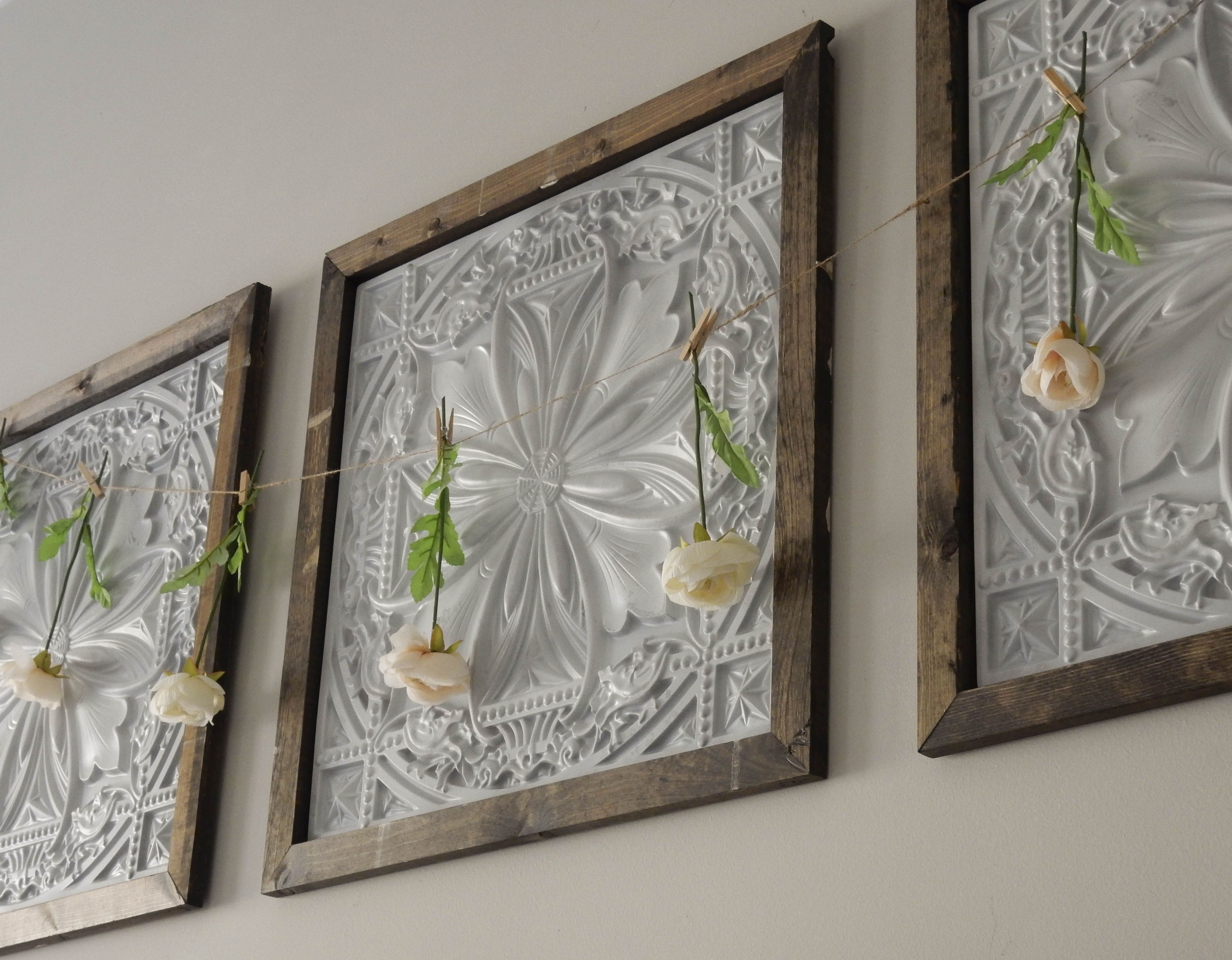 Tin Wall Art With Regard To Most Popular Faux Tin Panel Wall Art Diy – Jones Sweet Homes (View 1 of 15)