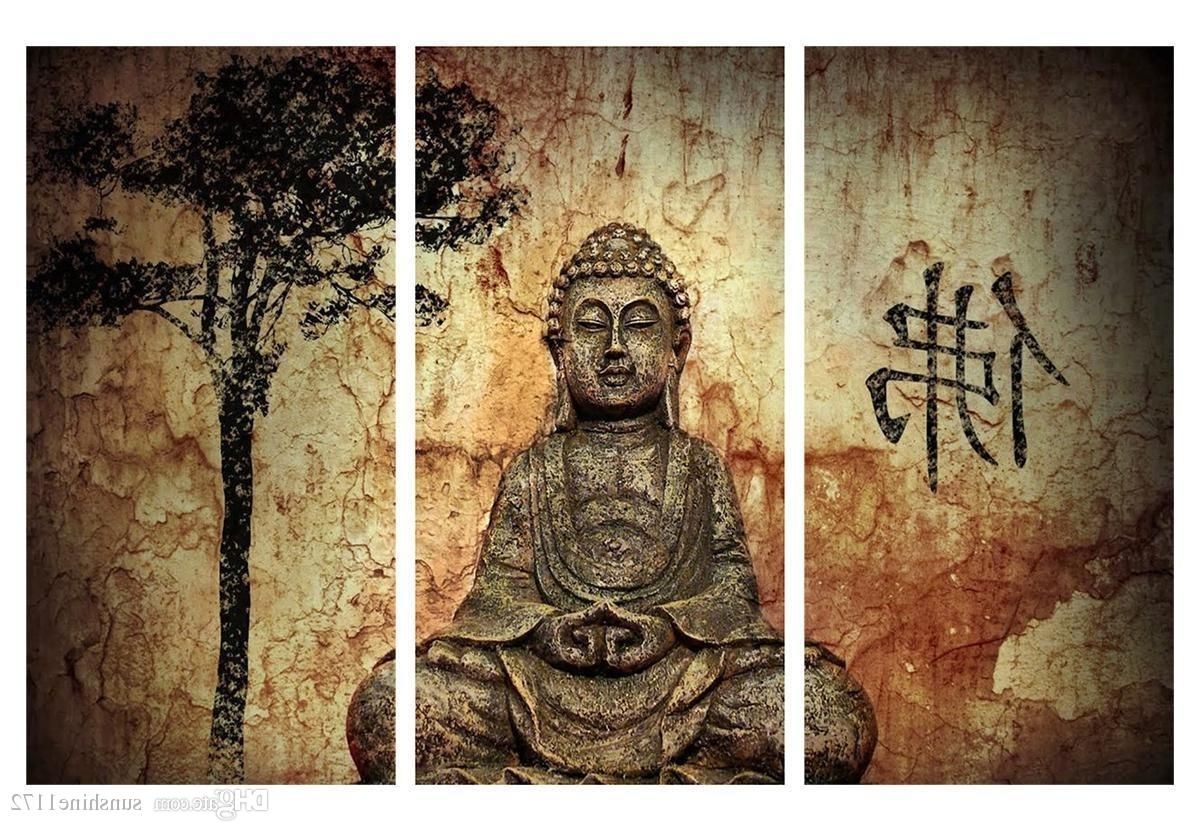 Traditional Wall Art For 2017 2018 Buddha Poster Print Painting No Frame Canvas Wall Art Decor (View 12 of 15)