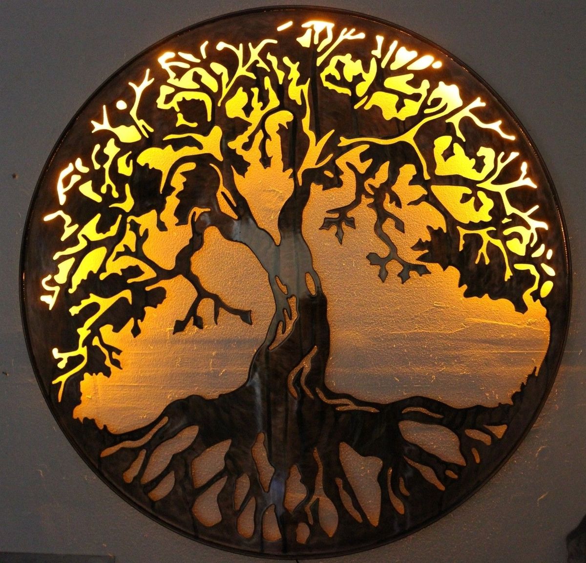 Tree Of Life Metal Wall Art 24" With Led Lightshgmw Regarding Most Recent Tree Of Life Metal Wall Art (View 3 of 15)