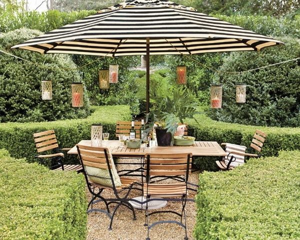 Trendy Gorgeous Design For Striped Patio Umbrella Ideas Backyard Dining With Regard To Black And White Patio Umbrellas (View 12 of 15)
