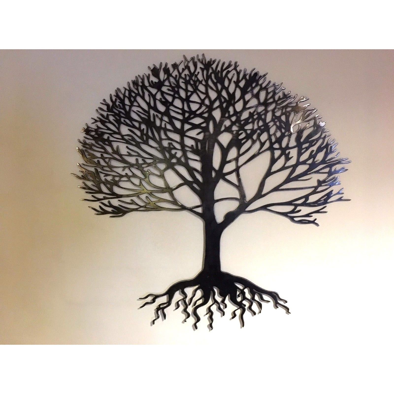 Trendy Tree Of Life Wall Art Intended For Home & Garden :: Metal Wall Art :: Solid Steel Metal Tree Of Life (View 8 of 15)