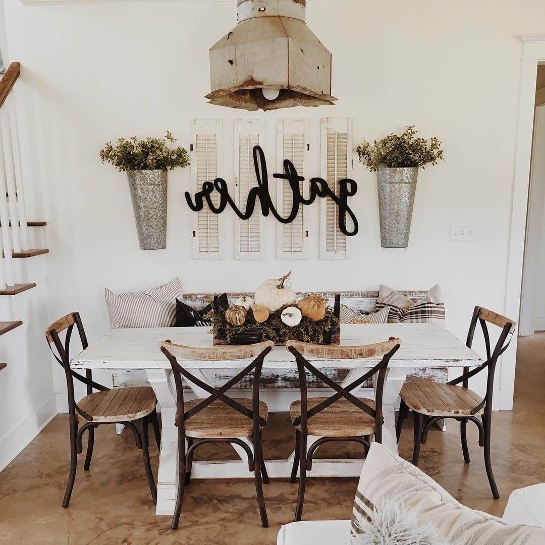 Wall Art For Dining Room Pertaining To Newest 37 Timeless Farmhouse Dining Room Design Ideas That Are Simply (View 1 of 15)